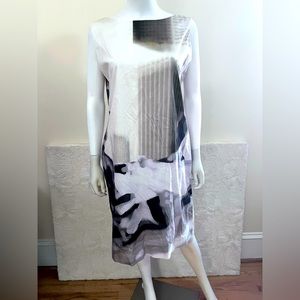 PIAZZA SEMPIONE Sleeveless Cotton Italy Designer Day Afternoon Women Dress 46 L